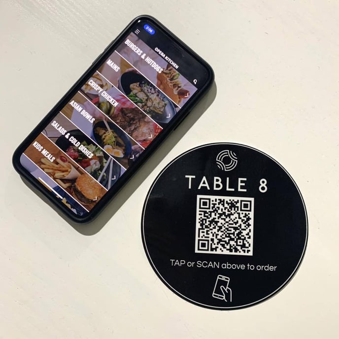 QR CODE table sticker